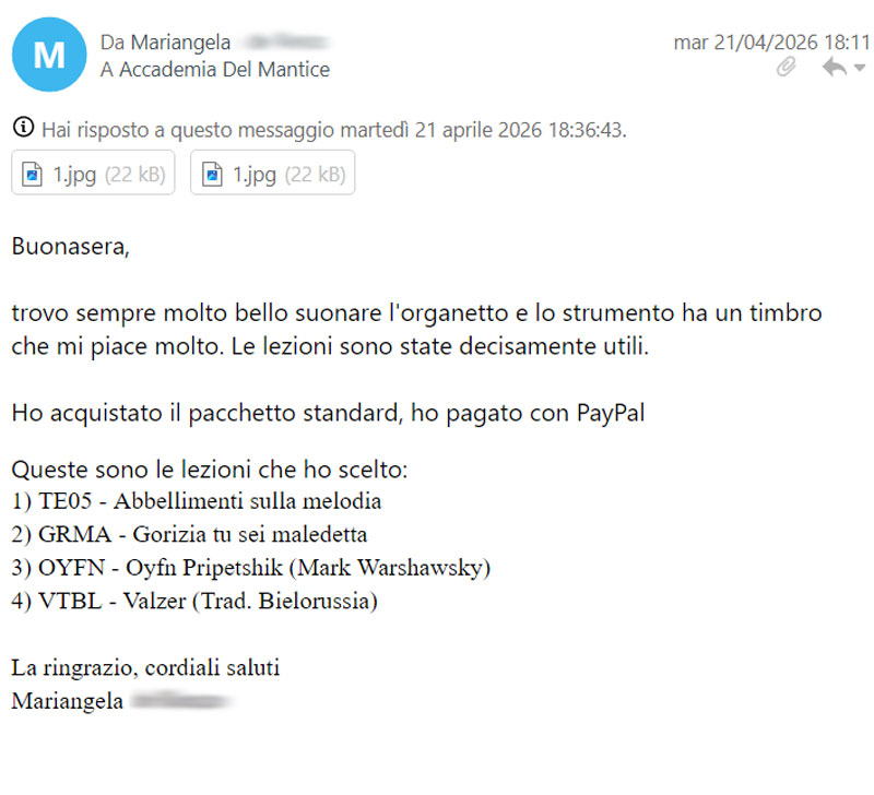 Feedback Studente
